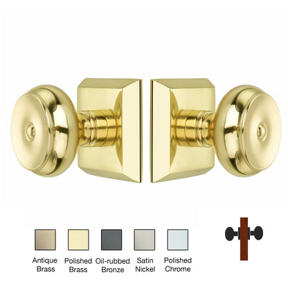 Metro Square Rose with Cambridge Door Knobs - Double Dummy