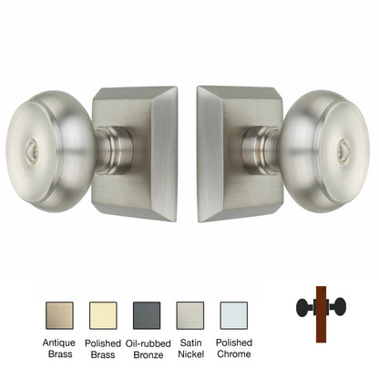 Metro Square Rose with Cambridge Door Knobs - Double Dummy