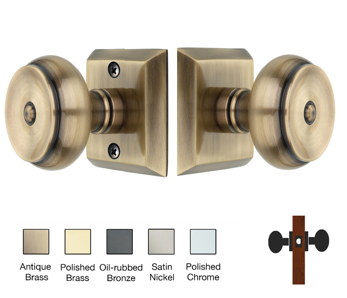 Metro Square Rose with Cambridge Door Knobs - Passage / Hallway / Closet