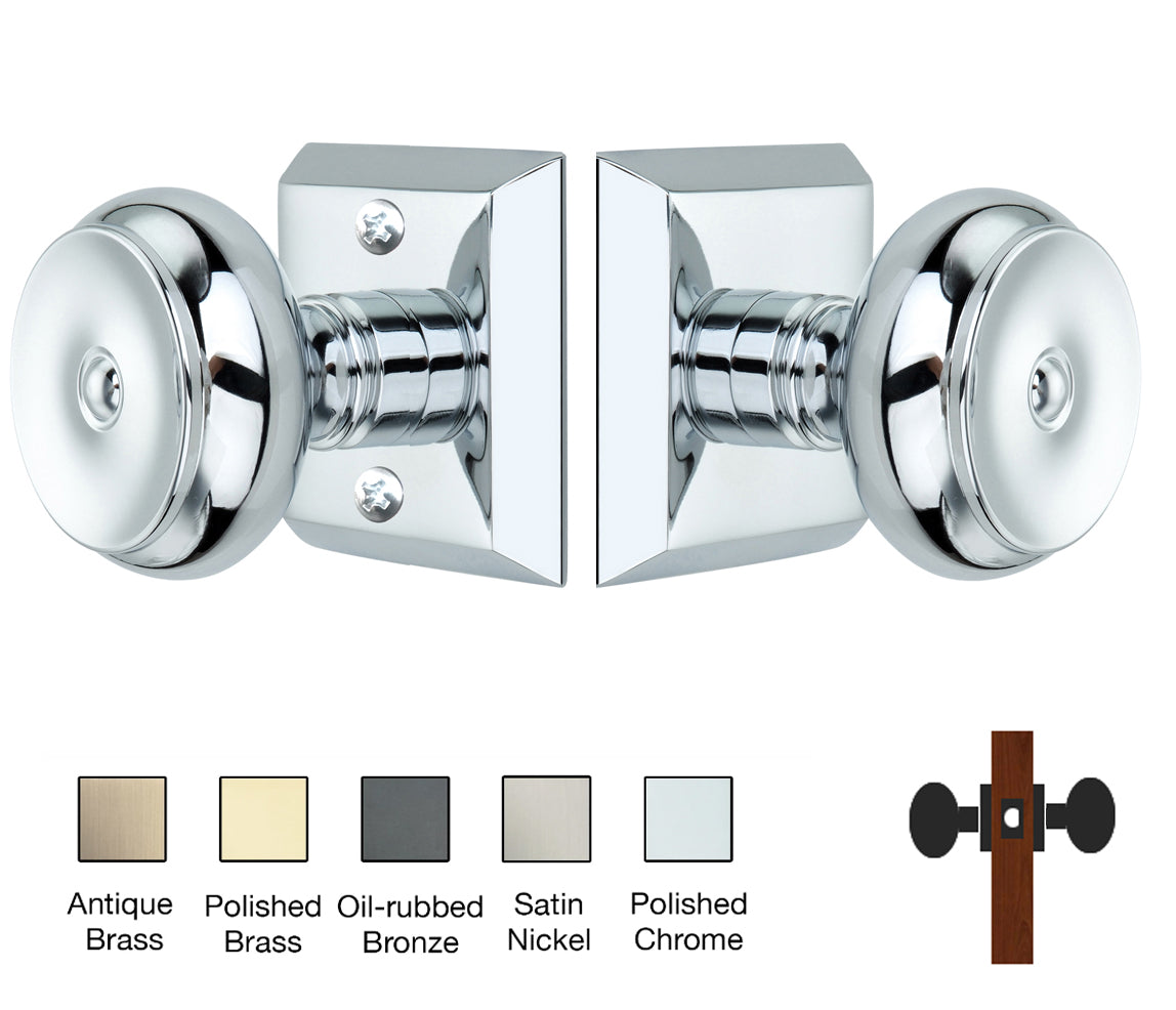 Metro Square Rose with Cambridge Door Knobs - Passage / Hallway / Closet