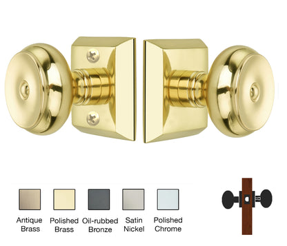 Metro Square Rose with Cambridge Door Knobs - Passage / Hallway / Closet