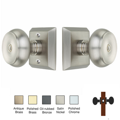 Metro Square Rose with Cambridge Door Knobs - Passage / Hallway / Closet