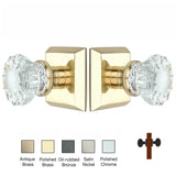 Metro Square Rose with Crystal Door Knobs - Double Dummy