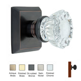 Metro Square Rose with Crystal Door Knobs - Single Dummy