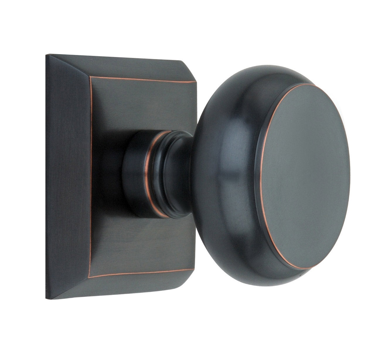 Metro Square Rose with Flat Door Knobs - Double Dummy