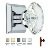 Metro Square Rose with Oval Crystal Knobs - Single Dummy