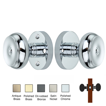 Round Rose with Cambridge Door Knobs - Privacy / Bedroom / Bathroom