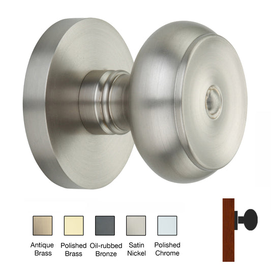 Round Rose with Cambridge Door Knobs - Single Dummy