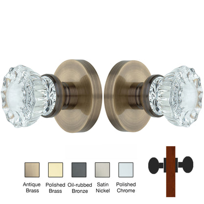 Round Rose with Crystal Door Knobs - Double Dummy