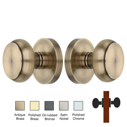 Round Rose with Flat Door Knobs - Double Dummy