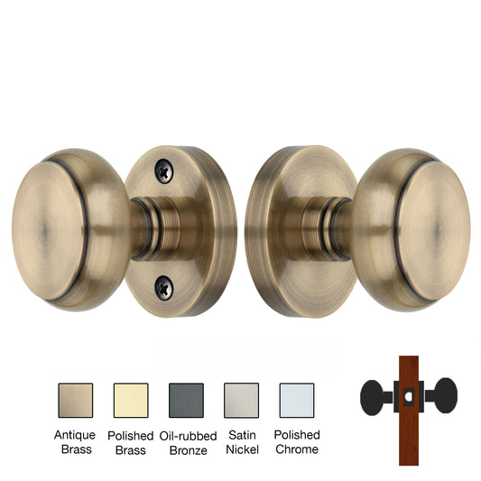 Round Rose with Flat Door Knobs - Passage / Hallway / Closet