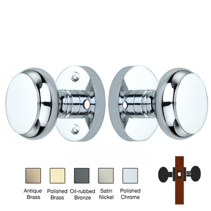 Round Rose with Flat Door Knobs - Privacy / Bedroom / Bathroom