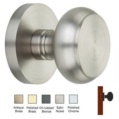 Round Rose with Flat Door Knobs - Single Dummy